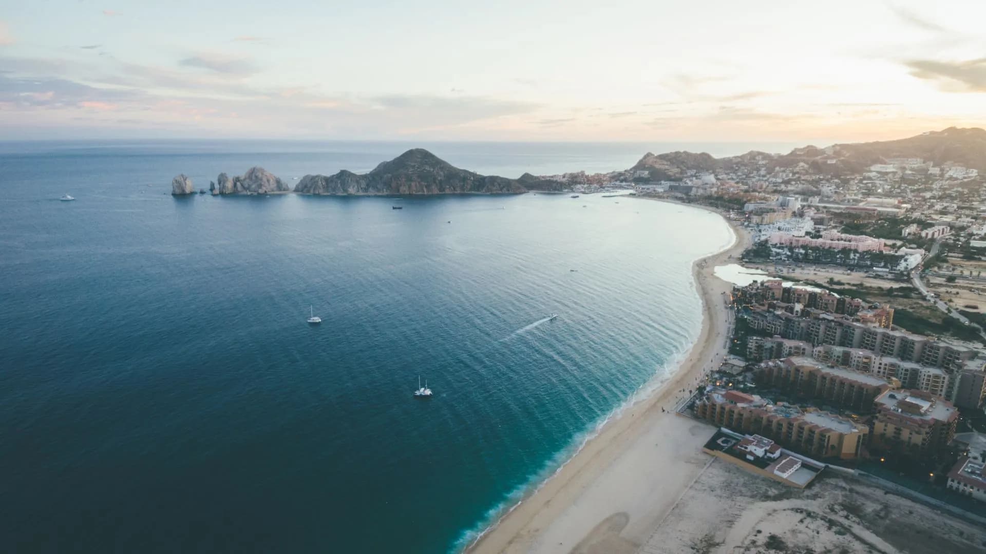 Hot, humid August day over the warm Sea of Cortez near Cabo San Lucas
